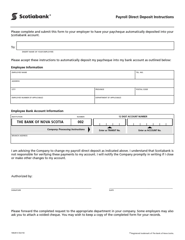 Payroll Direct Deposit Form Sample Payroll Direct Deposit Form Sample