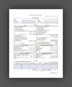 Free Printable Personal Financial Statement Template