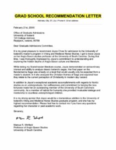 Personal Letter of Recommendation Template