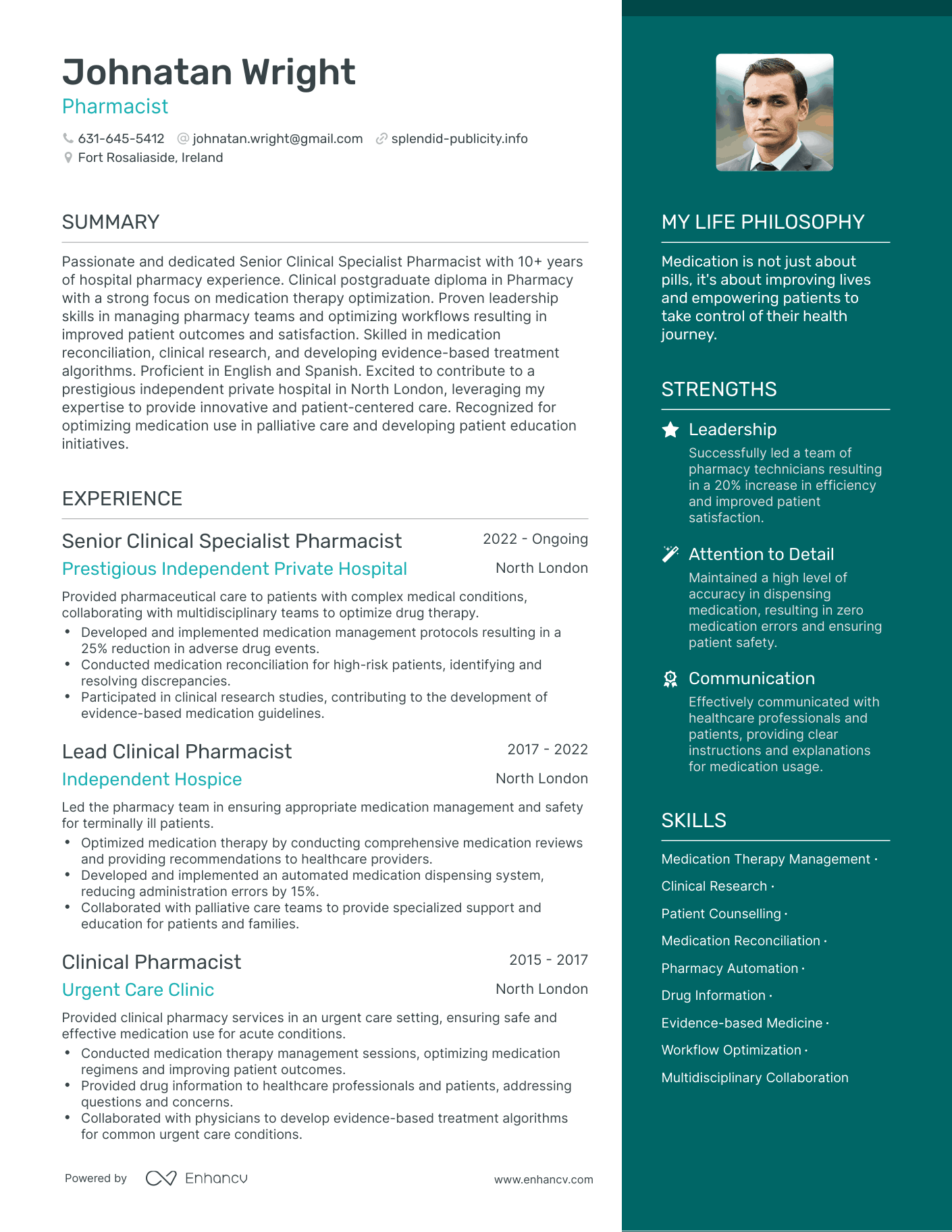 Pharmacist Resume Template Example Pharmacist Resume Template Example