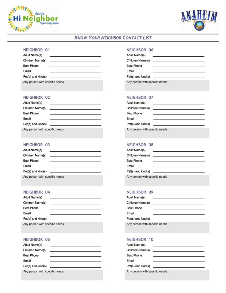 Phone Extension List Template | Bogiolo