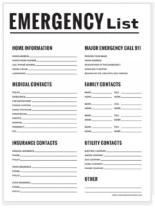 Phone Extension List Template