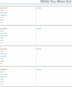 Phone Message Log Template