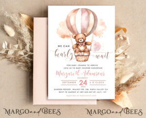 Pink And Gold Baby Shower Invitation Template