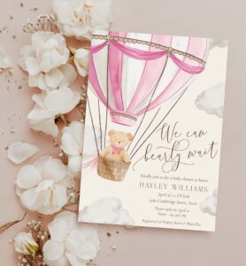 Pink And Gold Baby Shower Invitation Template