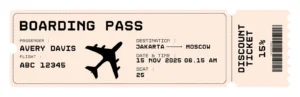 Plane Ticket Template Example