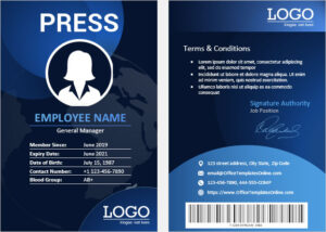 Press Pass Template