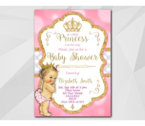 Princess Baby Shower Invitation Template