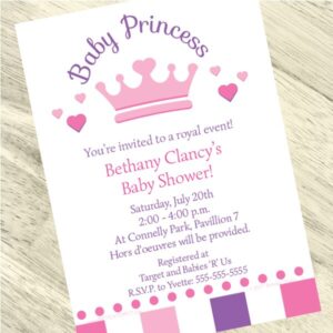 Princess Baby Shower Invitation Template