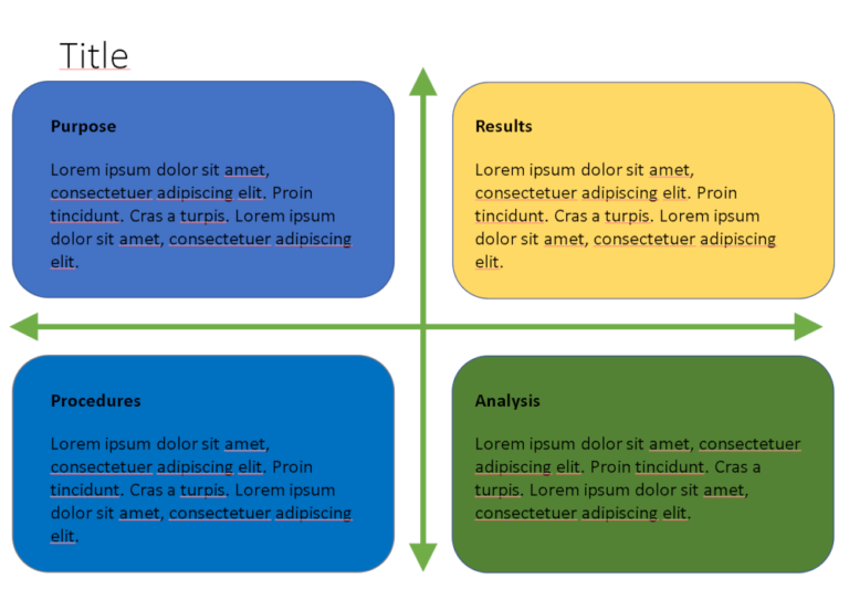 》Printable Quad Chart Template