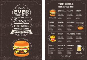 Printable Restaurant Menu Template Example