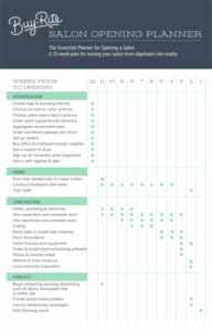 Printable Salon Startup Checklist Template Sample