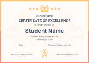 Printable School Certificate Template Example