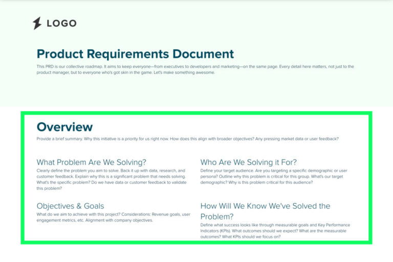 》Product Requirements Document Template