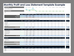 Profit And Loss Report Template Sample