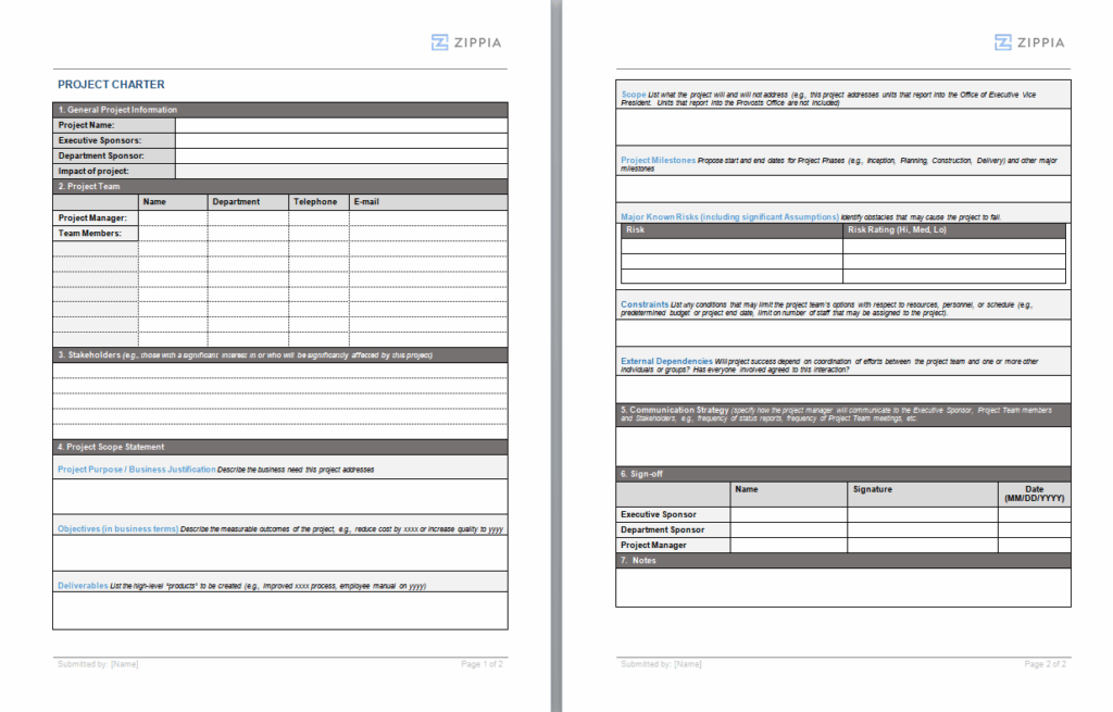 》Project Charter Template (Word)