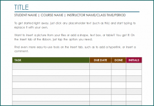 》Free Printable Project List Template