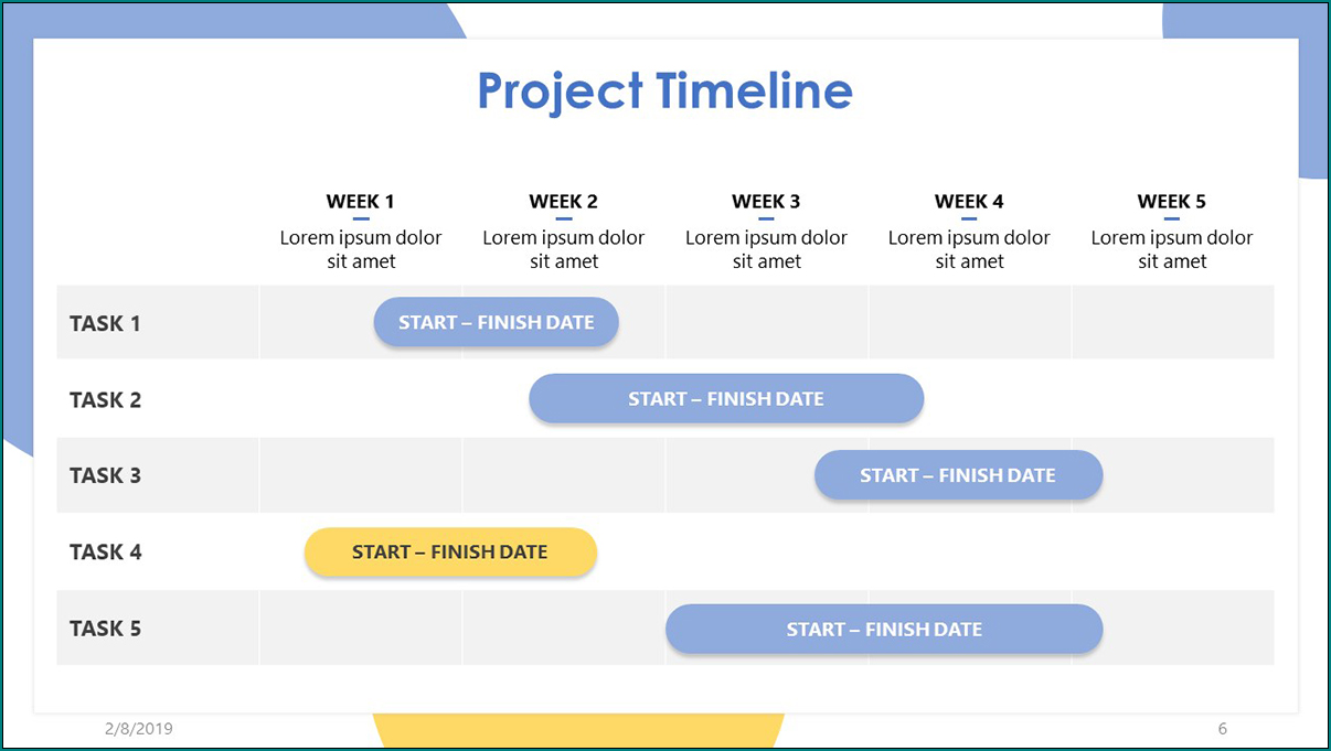 Project Timeline Template Excel Example