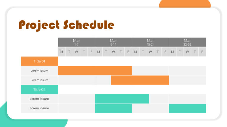 Timetable Project Paper 》Project Timetable Template (Word)