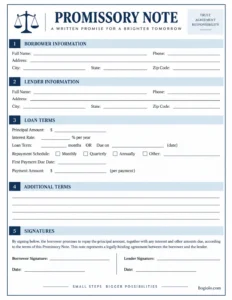 Promissory Note Template