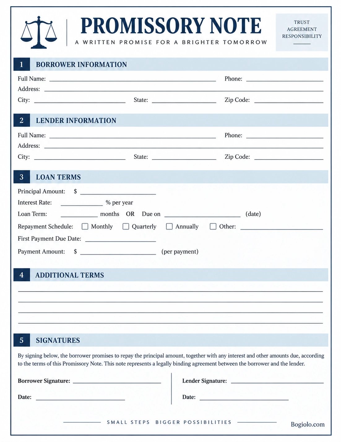Promissory Note Template Promissory Note Template