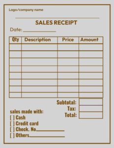 Purchase Receipt Template