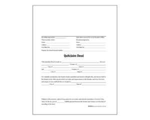 Quit Claim Deed Form