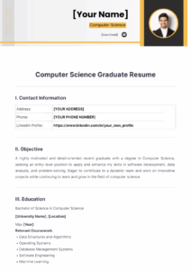 Recent College Graduate Resume Template