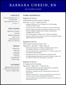 Registered Nurse Resume Template