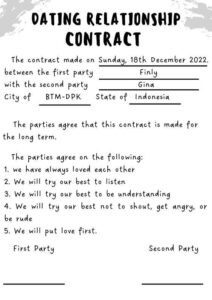 Relationship Contract Template