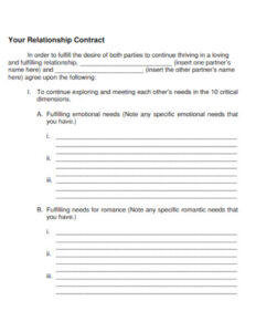 Relationship Contract Template