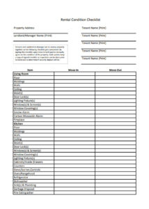 Rental Property Deductions Checklist Template