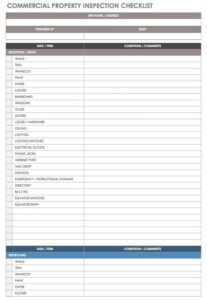 Rental Property Maintenance Checklist Template Example