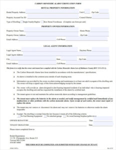 Rental Verification Form