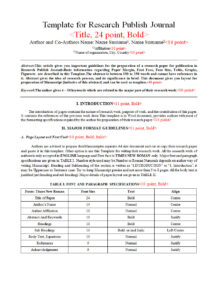 Research Paper Template