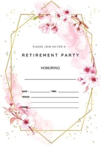 Retirement Party Invitation Template
