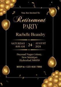 Retirement Party Invitation Template Sample