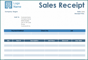 》Free Printable Sales Receipt Template