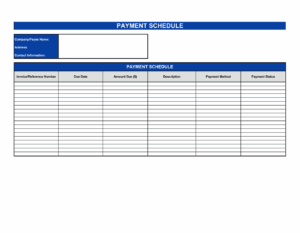 Sample Payment Plan Template