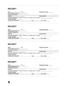 Sample Payment Receipt Template