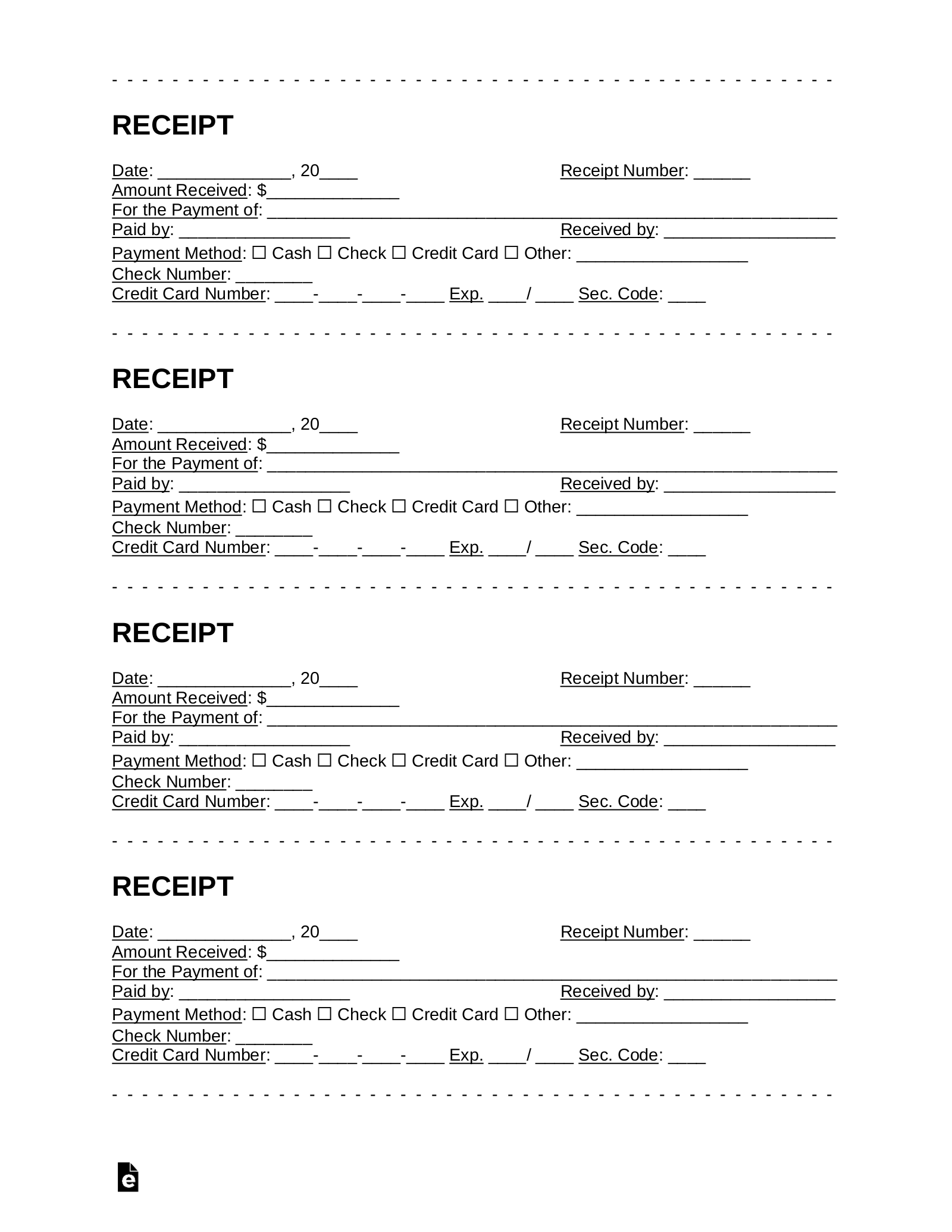Sample Payment Receipt Template Sample Payment Receipt Template