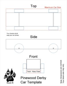 Sample Pinewood Derby Car Template