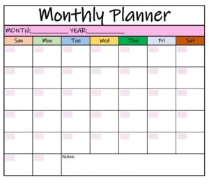 Sample of Calendar Planning Template | Bogiolo