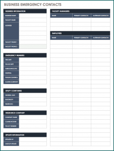Sample of Company Phone Directory Template