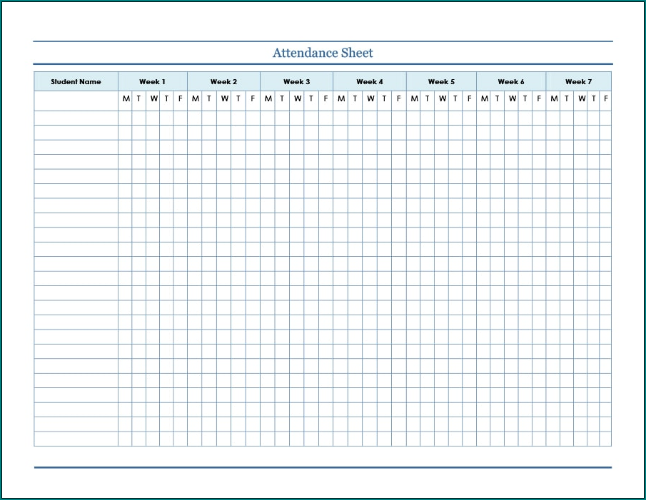 Employee Absence Schedule Template