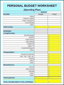 》Free Printable Financial Budget Template