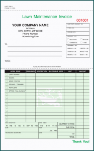 Sample of Lawn Care Receipt Template