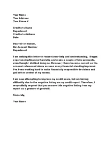 Sample of Letter of Goodwill Template