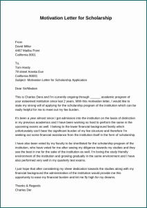 Sample of Motivation Letter