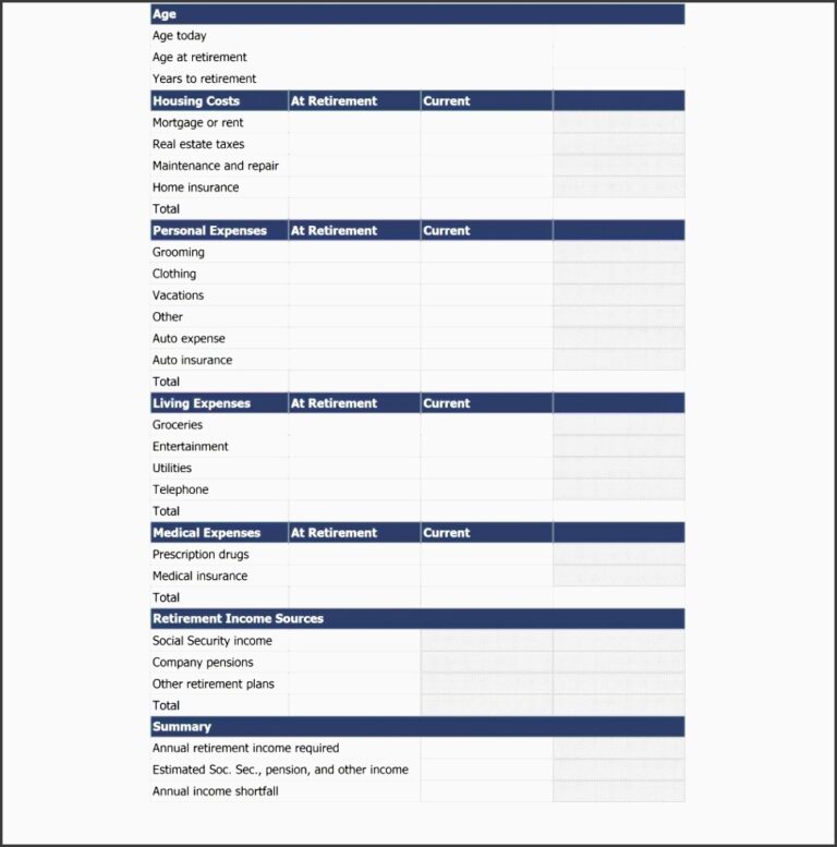 》Customizable Retirement Plan Template (Excel)